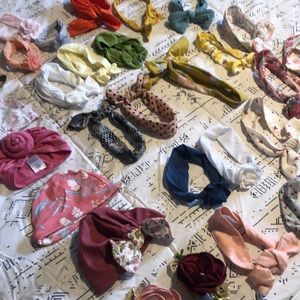 Huge Bundle of Baby Headbands and Caps